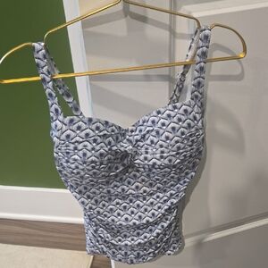 Blue Patterned Women's Top